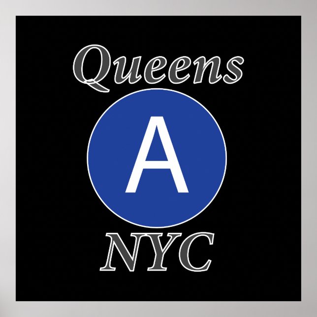 Queens NYC A-Zug Poster (Vorne)
