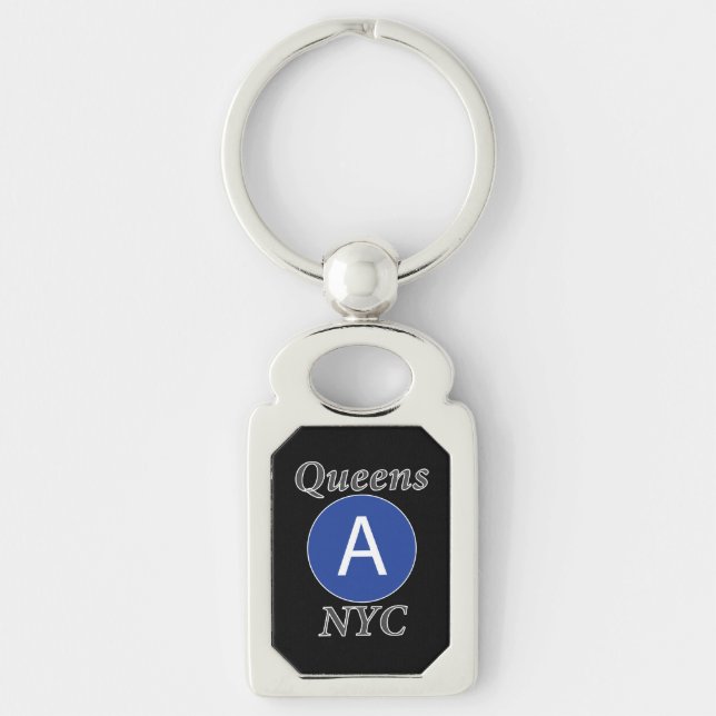 Queens NYC A-Zug Schlüsselanhänger (Vorderseite)