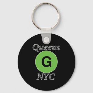 Queens NYC G Zug Schlüsselanhänger