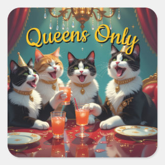 Queens only! quadratischer aufkleber