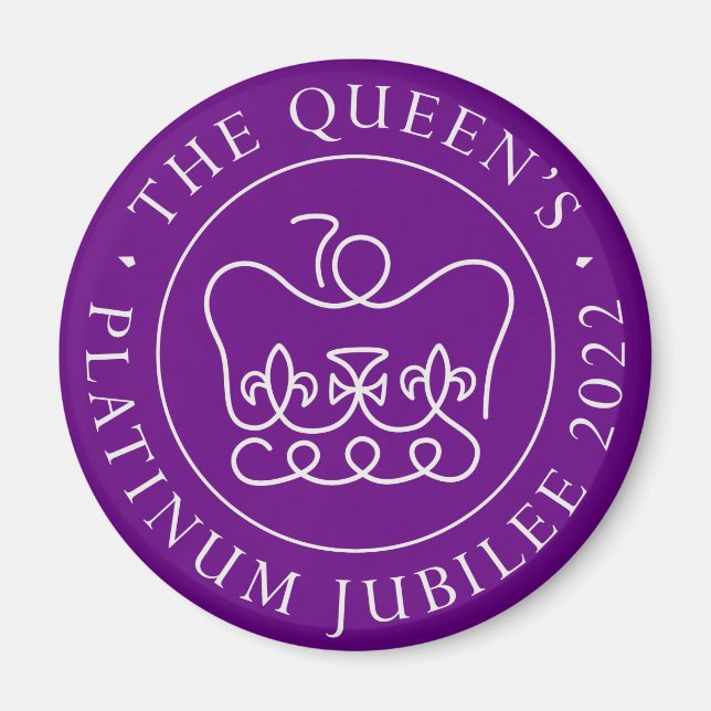 Queen's Platinum Jubilee 2022 70 Jahre Magnet (Vorne)