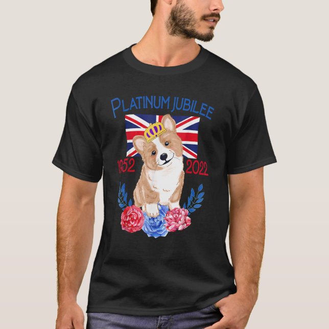 Queen's Platinum Jubilee 2022 Britische Monarchque T-Shirt (Vorderseite)