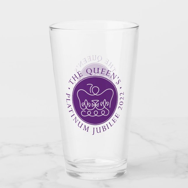 Queen's Platinum Jubilee Glas (Vorderseite)