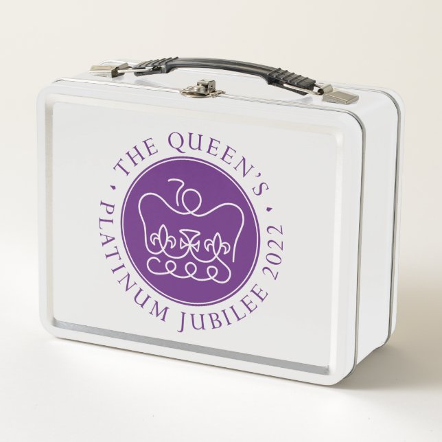 Queen's Platinum Jubilee Metall Brotdose (Vorderseite)