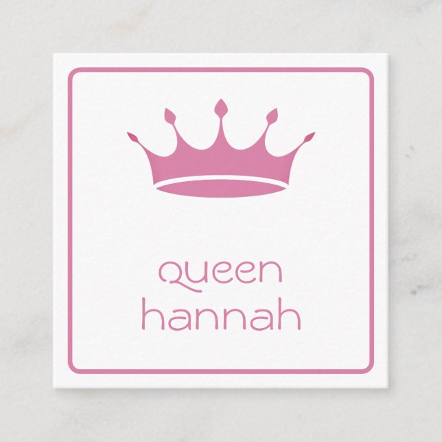 Queens Rule Pink Crown Begleitkarte (Vorderseite)