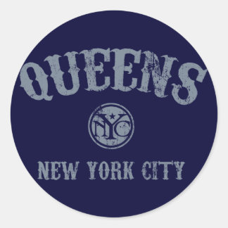 *Queens Runder Aufkleber