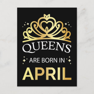 Queens sind im April I Geboren Postkarte
