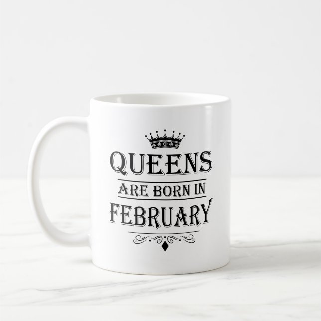 Queens sind im Februar Tasse Geboren (Links)