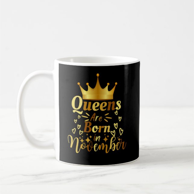 Queens sind im November Geboren Kaffeetasse (Links)