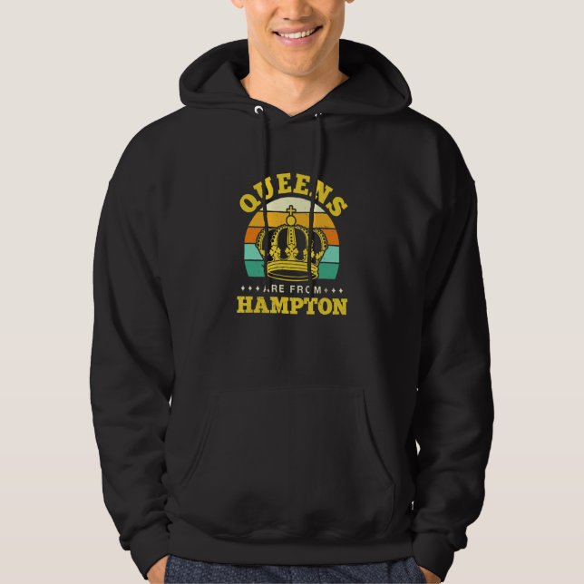 Queens sind von Hampton Heimat Virginia Zuhause St Hoodie (Vorderseite)