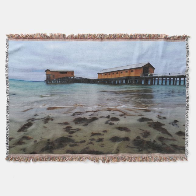 Queenscliff Dreaming Cotton Throw Blanket Decke (Vorderseite)