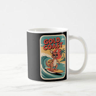 Queensland Beach Vibes Retro Sonnenuntergang Und S Kaffeetasse