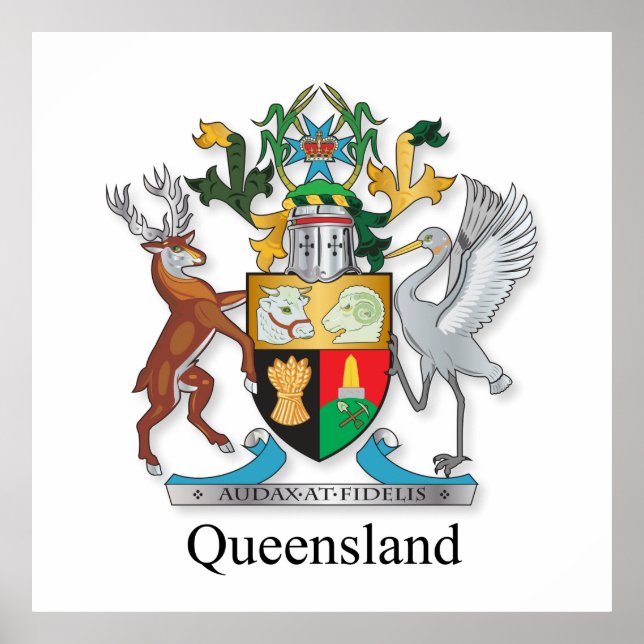 Queensland coat of arms poster (Vorne)