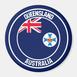 Queensland Round Emblem Magnet