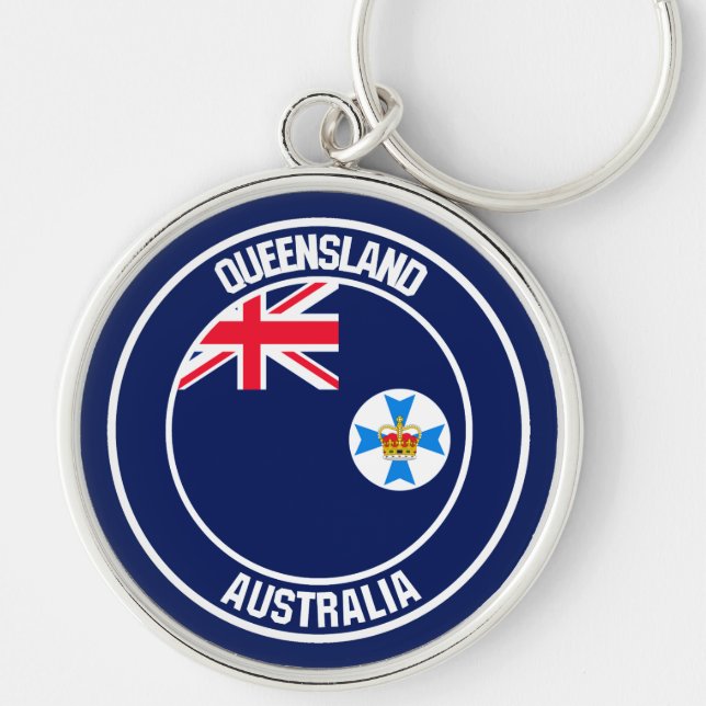 Queensland Round Emblem Schlüsselanhänger (Vorne)