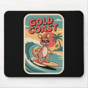 Queensland Strand Vibes Retro Sonnenuntergang Und Mousepad