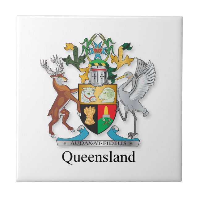 Queensland-Wappen Fliese (Vorderseite)