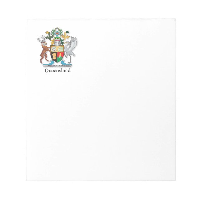 Queensland-Wappen Notizblock (Vorderseite)