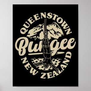 Queenstown Bungee Jump Neuseeland Bungee Extrem Poster