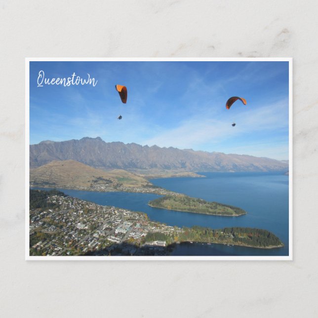 Queenstown-Gleitschirm Postkarte (Vorderseite)