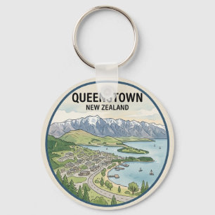 Queenstown Neuseeland Reise Schlüsselanhänger