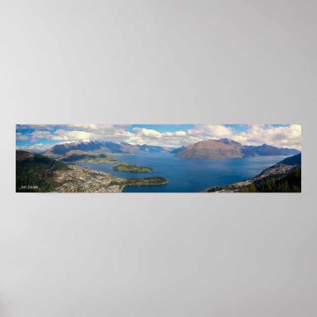 Queenstown Panorama NZ Poster (Vorne)