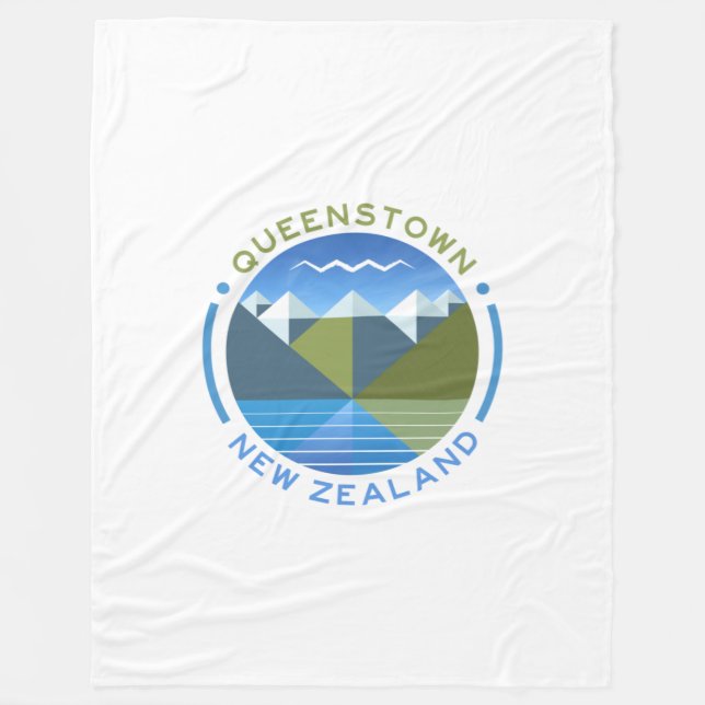 QUEENSTOWN SÜDINSEL - NEUSEELAND FLEECEDECKE (Vorderseite)