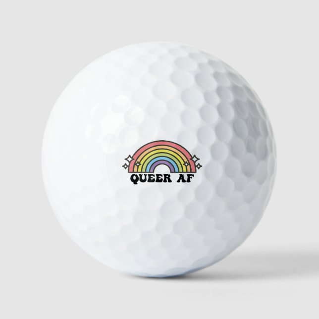 Queer AF Gay Pride Lesbische Trans Bisexuelle LGBT Golfball (Vorderseite)