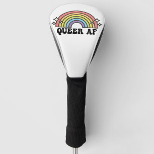Queer AF Rainbow Gay Lesbian Trans Bisexual LGBTQ Golf Headcover