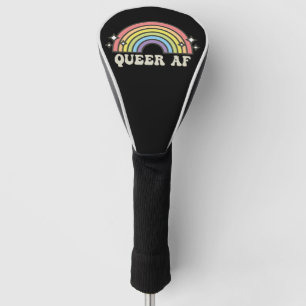 Queer AF Rainbow Gay Lesbian Trans Bisexual LGBTQ Golf Headcover