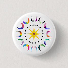 Queer Crescent Pride Monde Button
