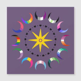 Queer Crescent Pride Monde Magnet