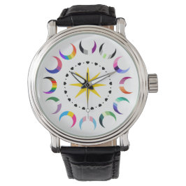 Queer Crescent Pride Moons Armbanduhr