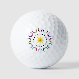 Queer Crescent Pride Moons Golfball