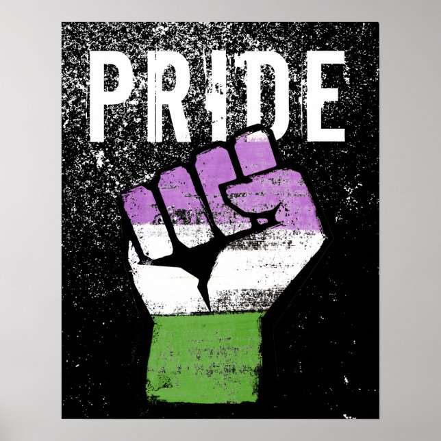 Queer / Genderqueer Stolzfaust Poster (Vorne)