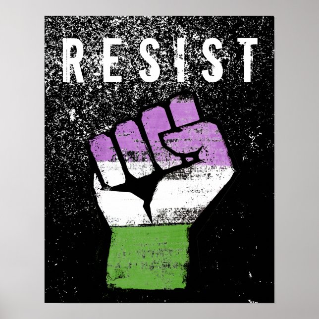Queer / Genderqueer Stolzfaust Poster (Vorne)