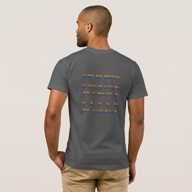 Queer Glaube Gay by Birth T-Shirt (Schwarz voll)