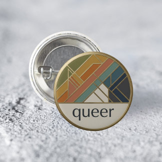 Queer minimalistisches Pronomen LGBTQ Stolz Pin Button