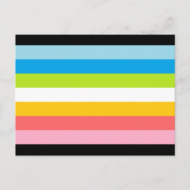 Queer-Pride-Flagge Postkarte (Vorderseite)