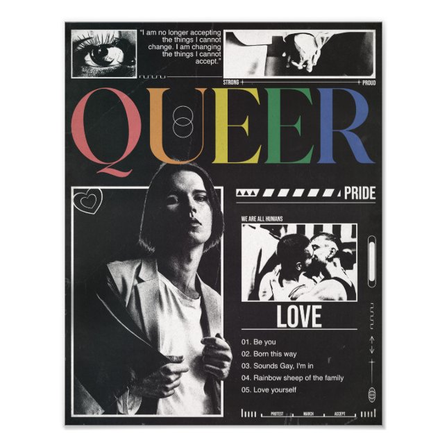 Queer Pride LGBTQ+ Moderne Brutalismus Fotodruck (Vorne)