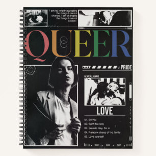 Queer Pride LGBTQ+ Moderne Brutalismus Notizbuch
