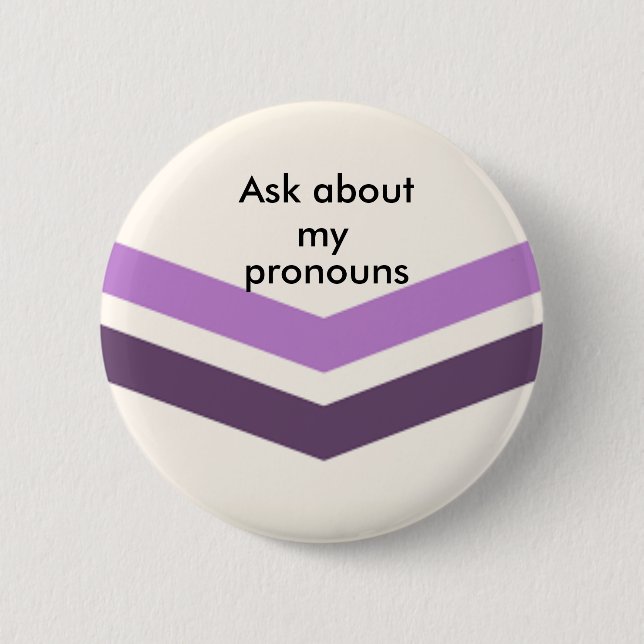 Queer Pronomen-Knopf fragen Button (Vorderseite)