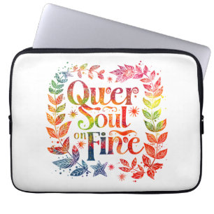 Queer Soul One Fire – LGBTQ Camping Pride Regenbog Laptopschutzhülle