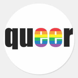 Queer Stolz-Aufkleber Runder Aufkleber