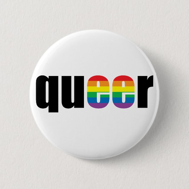 Queer Stolz Button (Vorderseite)
