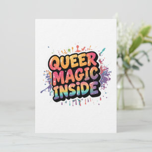 Queere Magie von Innen LGBTQ Stolz Zitat Design Einladung