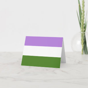 Queere Regenbogenflagge Dankeskarte