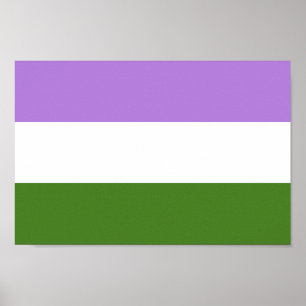 Queere Regenbogenflagge Poster