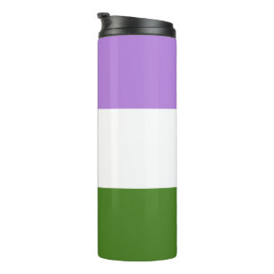 Queere Regenbogenflagge Thermosbecher