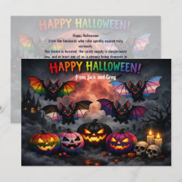 🎃🌈 Queere und gruselige Halloween-Karte Einladung